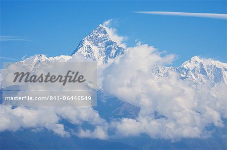 Machapuchare seen from Sarangkot, Gandaki Zone, Western Region, Nepal, Himalayas, Asia