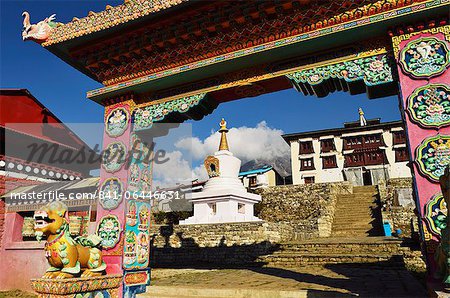 Dingboche Kloster, Sagarmatha-Nationalpark, UNESCO Weltkulturerbe, vereiste District, Sagarmatha, Region Ost (Purwanchal), Nepal, Asien