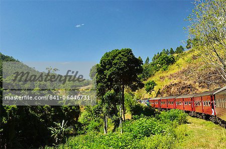 View from train, Central Highlands, Sri Lanka, Asia