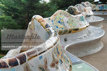 Guell Park (Parc Guell), Unesco World Heritage Site, Barcelona, Catalunya (Catalonia) (Cataluna), Spain, Europe