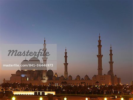 Mosquée Sheikh Zayed, Abu Dhabi, Émirats Arabes Unis, Moyen-Orient