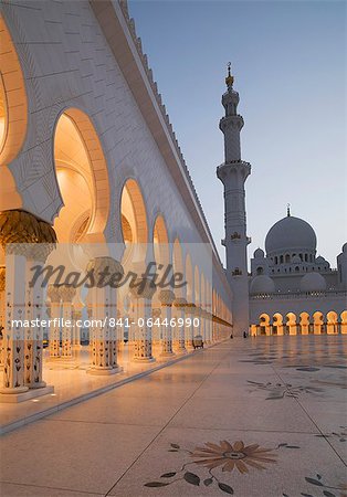 Mosquée Sheikh Zayed, Abu Dhabi, Émirats Arabes Unis, Moyen-Orient