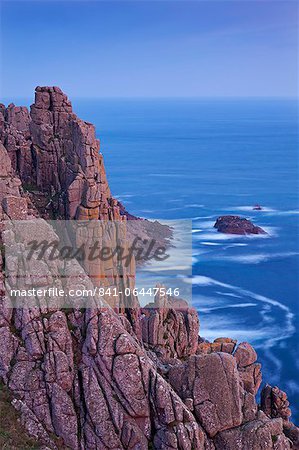 Towering granite cliffs at Gwennap Head near Land's End, Cornwall, England, United Kingdom, Europe