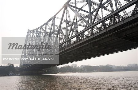 Pont de Howrah Hugli River (rivière Hooghly), Kolkata (Calcutta), West Bengal, Inde, Asie