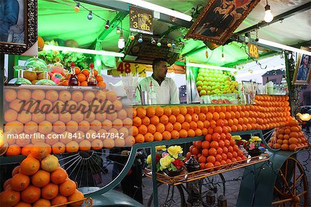 Vendeur de jus d'orange, Djemaa el Fna, Marrakech, Maroc, Afrique du Nord, Afrique