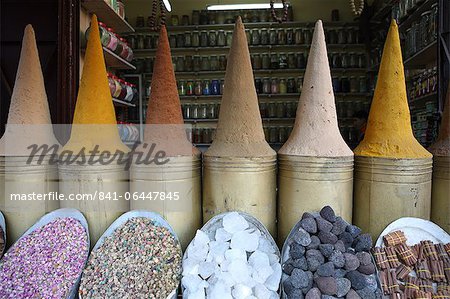 Spice shop, Marrakech, Morocco, North Africa, Africa