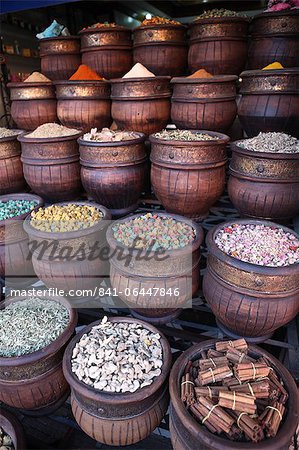 Spice shop, Marrakech, Maroc, l'Afrique du Nord, Afrique