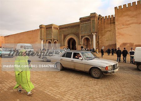 Place el Hedim, Bab Mansour, Meknès, patrimoine mondial de l'UNESCO, Maroc, Afrique du Nord, Afrique