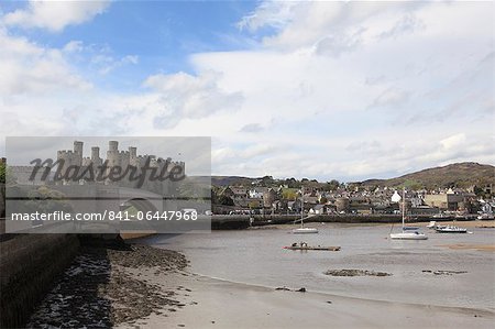 Château de Conwy, Site du patrimoine mondial de l'UNESCO, Conwy, au pays de Galles du Nord, pays de Galles, Royaume-Uni, Europe