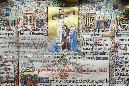 Altar book, Treasure Museum, Notre-Dame de Paris cathedral, Paris, France, Europe Altar book, Treasure Museum, Notre-Dame de Paris cathedral, Paris, France, Europe