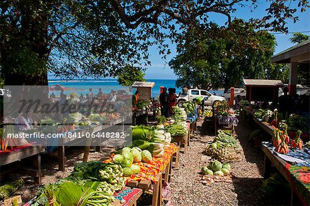 Vegetables for sale at the market of Lenakel, capital of the Island of Tanna, Vanuatu, South Pacific, Pacific