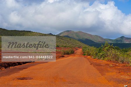 Red soil on the south coast of Grande Terre, New Caledonia, Melanesia, South Pacific, Pacific Red soil on the south coast of Grande Terre, New Caledonia, Melanesia, South Pacific, Pacific