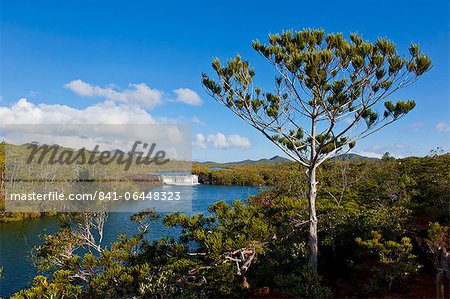 The waterfalls Chutes de la Madeleine on the south coast of Grande Terre, New Caledonia, Melanesia, South Pacific, Pacific