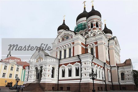 Alexander Nevsky Cathedral, a Russian Reviival style Orthodox church, by Mikhail Preobrazhensky, Toompea, Tallinn, Estonia, Europe