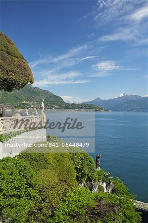 Gardens of the Villa del Balbianello on Punta di Lavedo in spring sunshine, Lenno, Lake Como, Italian Lakes, Italy, Europe