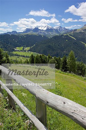 Blick vom Col Alto, Corvara, Badia, Provinz Bozen, Trentino-Alto Adige/South Tirol, Dolomiten, Italien, Europa