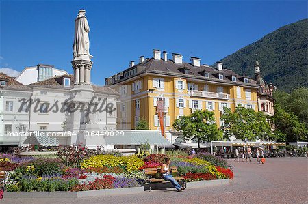 Walther-Denkmal, Walther Platz, Bozen, Provinz Bozen, Trentino-Alto Adige, Italien, Europa