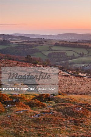 The view from Chinkwell Tor in Dartmoor National Park, Devon, England, United Kingdom, Europe The view from Chinkwell Tor in Dartmoor National Park, Devon, England, United Kingdom, Europe