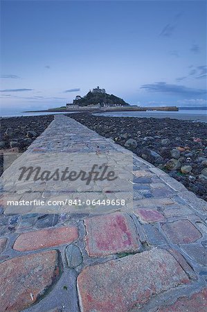 St. Michael's Mount near to Marazion at dawn, Cornwall, England, United Kingdom, Europe