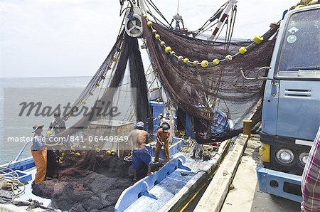 Artesanal purse seine vessels known as boliche boats are common practice on the Latin Amereican coast of the Pacific, Peru, South America