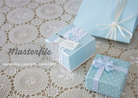 Message card and a gift boxes