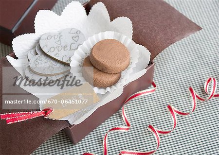 Chocolate cookies in a gift box Chocolate cookies in a gift box