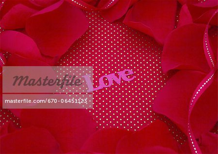 Petals and a word "Love" Petals and a word "Love"