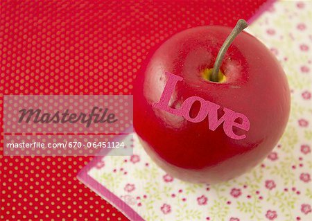Apple with a word "Love" Apple with a word "Love"