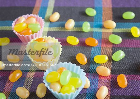Jellybeans in silicone cups Jellybeans in silicone cups