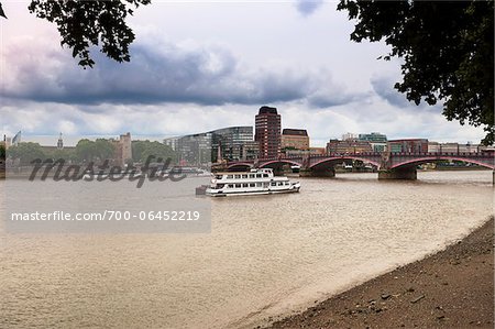 Lambeth Bridge and the Thames River, London, England