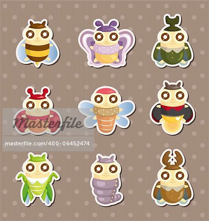 cartoon insect bug stickers