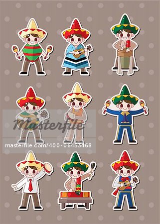 Mexican people stickers