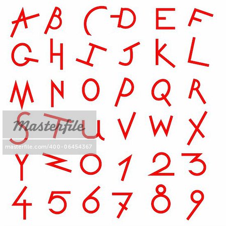 Decorative alphabet vector  set