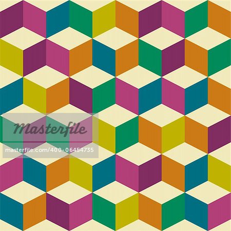 Seventies inspired jester background with seamless repeating tile background