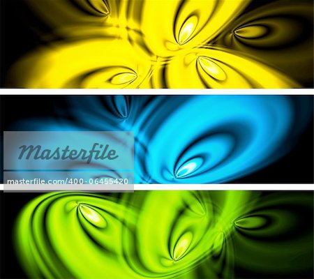 Set of colourful modern banners. Vector background