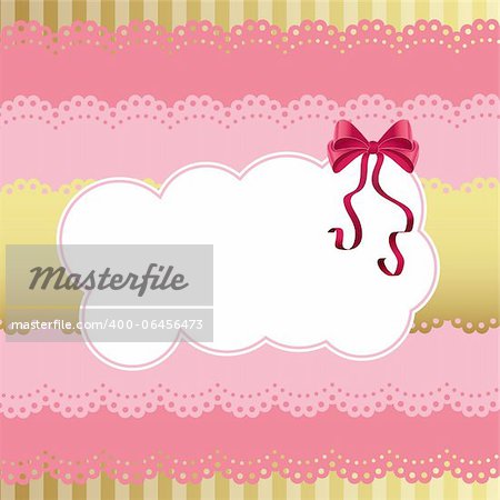 Birthday card with lace and bow. Also available as a Vector in Adobe illustrator EPS format, compressed in a zip file. The vector version be scaled to any size without loss of quality.