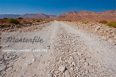 Road in the Judean Desert on the West Bank of the Jordan River