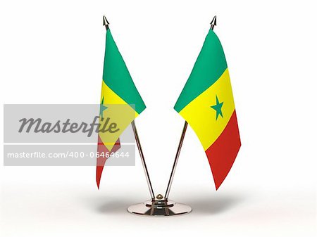Miniature Flag of Senegal (Isolated with clipping path)