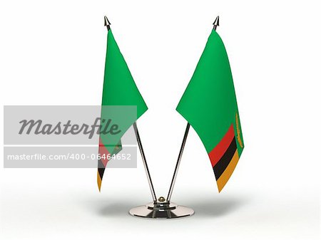 Miniature Flag of Zambia (Isolated with clipping path)