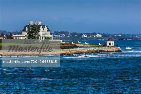 Seaside Mansion with Gazebo, Newport, Rhode Island, USA