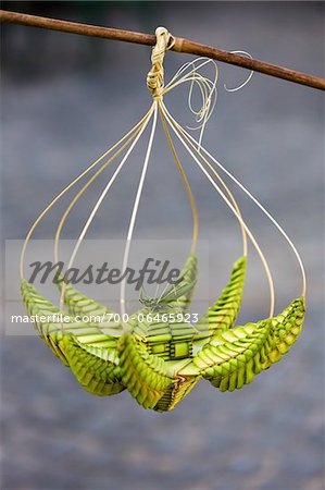 Close-Up of Palm Leaf Weaving Craft, Plaza de la Catedral, Havana, Cuba