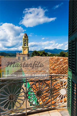 Looking Towards the Museo de la Lucha Contra Bandidos from Balcony, Trinidad, Cuba