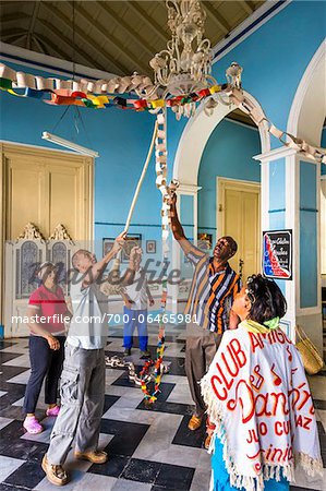 People Decorating Hall for Club Amigos Social Dancing Event, Trinidad, Cuba People Decorating Hall for Club Amigos Social Dancing Event, Trinidad, Cuba