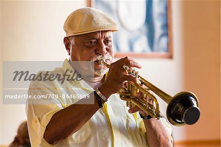 Close-Up of Trumpet Player, Trinidad, Cuba Close-Up of Trumpet Player, Trinidad, Cuba