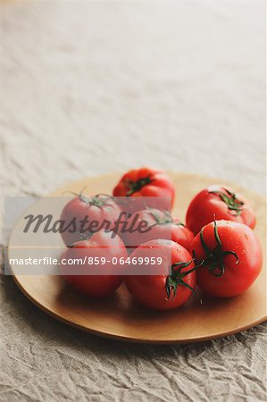 Tomatoes on a table