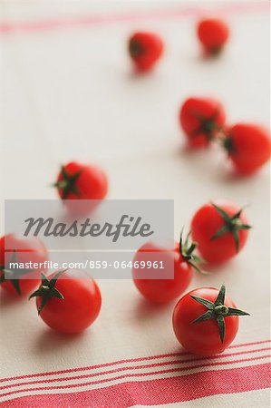 Cherry tomatoes on a table