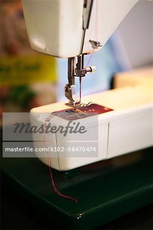 Sewing machine, close-up, Sweden.