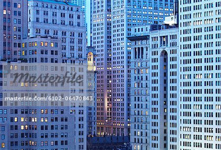 Old scyscrapers in Financial District, Manhattan, FiDi Old scyscrapers in Financial District, Manhattan, FiDi