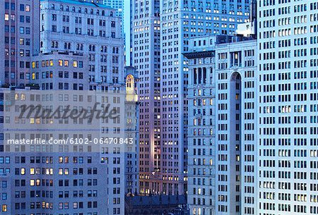 Old scyscrapers in Financial District, Manhattan, FiDi