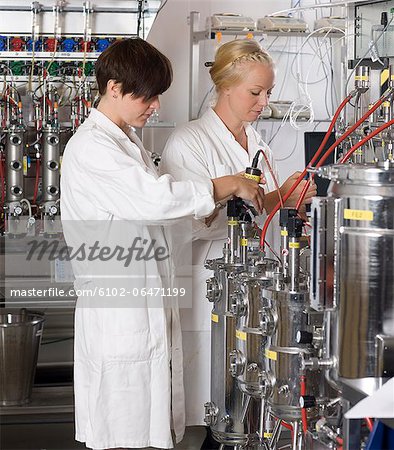 Researchers in laboratory